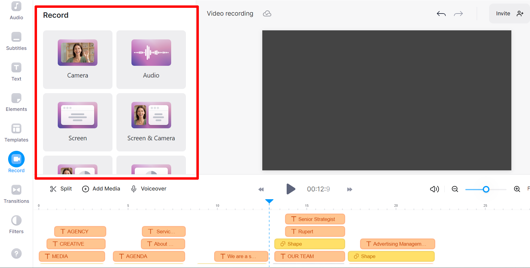 VEED.io recordings